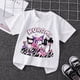 thumbnail image 2 of Ropa para niños Kuromi, linda camiseta de algodón para niña, camisetas blancas de dibujos animados para niño, camisetas de verano para bebé, lindas camisetas estampadas, regalo de disfraz, 2 of 5