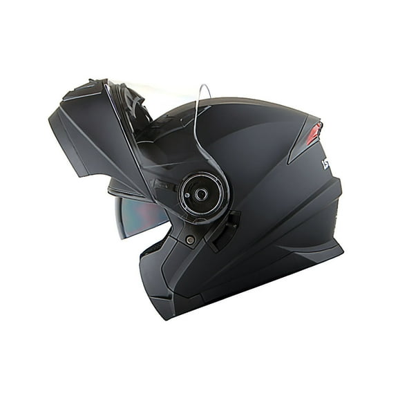 1Storm New Motorcycle Bike Modular Full Face Helmet NOLED901 Dual Visor Sun Shield: Matt Black