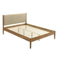 thumbnail image 2 of Roundhill Furniture Vichy Rubberwood Platform Bed in Light Walnut, Queen, 2 of 6