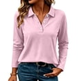 thumbnail image 3 of Perfectbot Women's Vintage Long Sleeve Collared Shirt, Stretch Knit Button Up Top Casual Office Work Wear, 3 of 8