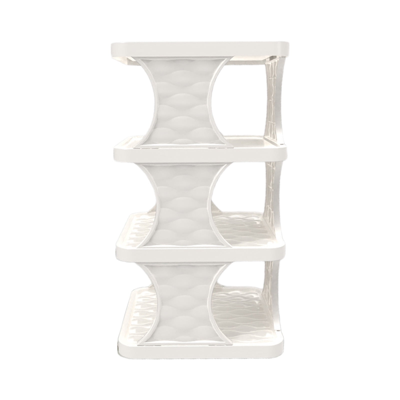 Modern Metal 4-tier Shoe Rack, Versatile Storage Organizer, Sleek Contemporary Style, Maximizes Closet Space, Bedroom, Entryway, Dorm Living, Tall Narrow Design, Durable Steel Construction,