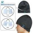 thumbnail image 6 of Deago Bluetooth Headphones Beanie Knit Hat Cap Wireless Running Music Hat with 2 Speakers & Mic Headset for Unisex Men Women / Blue, 6 of 8