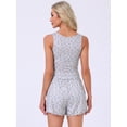 thumbnail image 4 of DARING DIVA Women's Ruffle Trim  Ruffled Camisole Tank Top and Shorts Pajamas Set M Gray, 4 of 7