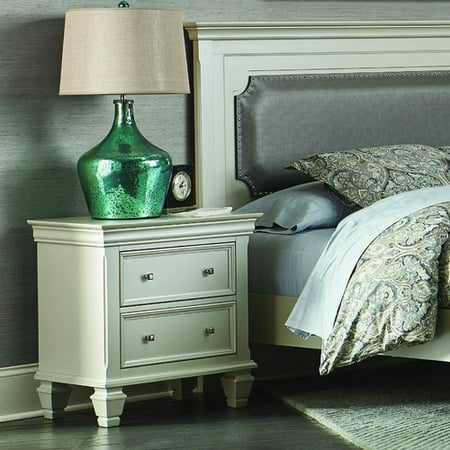 Homelegance Odette 2 Drawer Nightstand in Pearlized Champagne