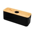 thumbnail image 2 of Caja de pan con tapa de madera, caja de pan para postres, panes caseros y bagels. tapa de agujero negro, 2 of 9