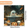 thumbnail image 2 of Fall Halloween Shower Curtain Autumn Thanksgiving Funny Cute In Bathtub Curtain Country Pumpkins Bathroom Accessories Orange Flower Bathroom Curtains Set Hooks, 2 of 7