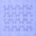 thumbnail image 1 of Ahgly Company Machine Washable Indoor Square Abstract Blue Modern Area Rugs, 3' Square, 1 of 4
