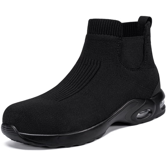 LARNMERN Steel Toe Work Boots for Men Safety Shoes Women Waterproof Slip-Resistant Chelsea Boot Air Cushion Work Shoes