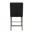 thumbnail image 2 of CorLiving Leila Faux Leather Upholstered Indoor Counter Height Bar Stool with High Back, Black, 2 of 8
