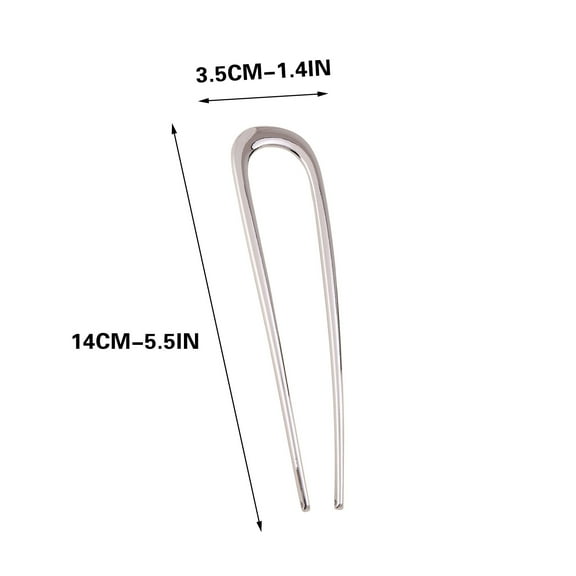 Dxssxc U-Shaped Double Prong Hair Pin Fork, Elegant French Twist Hair Clip, Updo Styling Accessory for Thick Hair