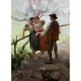 thumbnail image 2 of Wacław Szymanowski 14x18 Black Ornate Wood Framed Double Matted Museum Art Print Titled - Hutsuls in Conversation (1888), 2 of 5