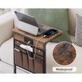 thumbnail image 6 of C Shaped End Table with Charging Station, Set of 2, 28" Tall Side for Couch, Small Slide Under Sofa with Storage Bag for Small Spaces, TV Tray Arm for Living Room, 6 of 18