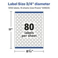 thumbnail image 6 of Avery Removable Round Labels, .75" Diameter, 1,200ct, 6 of 10