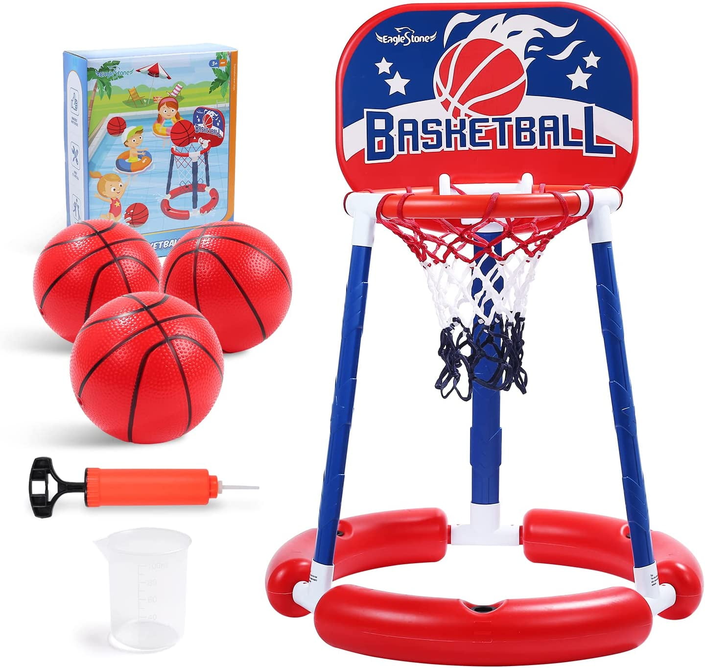 HOLYFUN Pool Basketball Toys with Backboard, Floating Swimming Pool