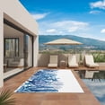 thumbnail image 3 of Nautical Coastal Outdoor Rug for Patio/Deck/Porch, Non-Slip Large Area Rug 6 x 9 Ft, Summer Ocean Coral Starfish Conch Blue Indoor Outdoor Rugs Washable Area Rugs, Camping Rug Carpet Runner, 3 of 8