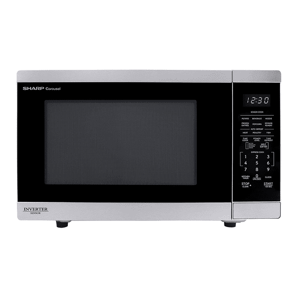 SHARP SMC1664KSC Carousel Countertop Microwave Oven with Inverter Technology 1.6 c.u. ft. 1100W Stainless Steel