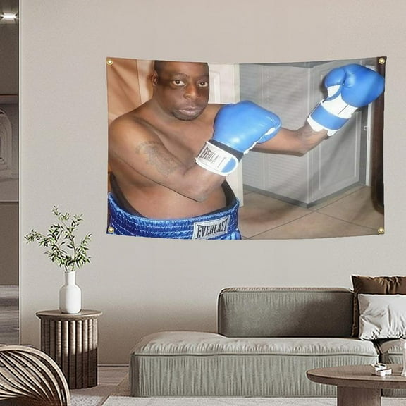 Lester Green Boxing Flag for Room Outdoor Use Banner Polyester College Dormitory Wall Outdoor Decorative Flag with 4 Brass Grommets