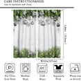 thumbnail image 2 of Rustic Winter Christmas Ball Curtains, Modern Glitter Silvery Xmas Festival Decor On Pine Branch Window Treatments, Rod Pocket Blackout Thermal Insulation for Bedroom Living Room Kitchen 84x84in, 2 of 8