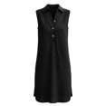 thumbnail image 7 of Sokhug Womens Summer Dresses Sleeveless Shirt Dress Collared V-Neck Button Down Casual Tunic Dress, 7 of 7