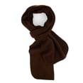 thumbnail image 2 of Solid Color Fleece Unisex Winter Scarf (Brown), 2 of 7