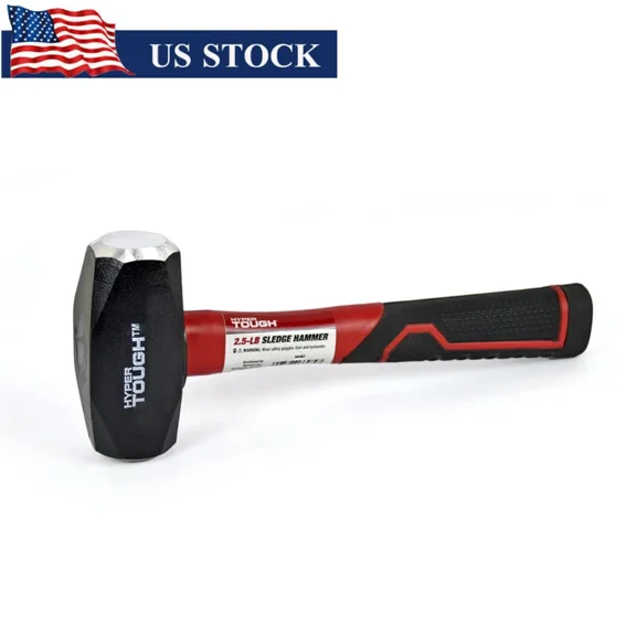 2.5 Lb Sledge Hammer Fiberglass Handle Comfort Grip Heat Treated Home Repairs