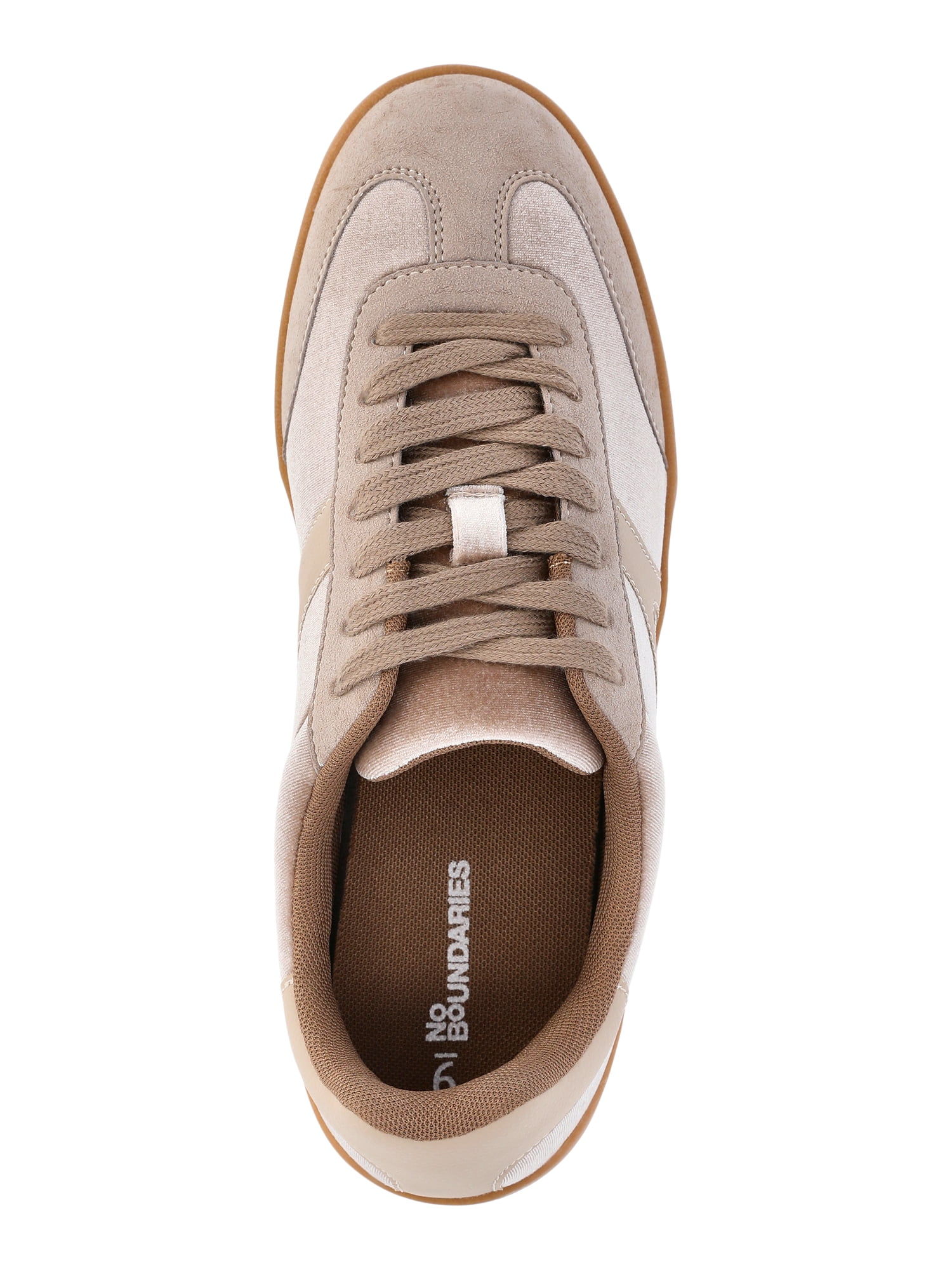 No Boundaries Velvet and Faux Suede Gum Sole Sneakers, Women's