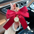 thumbnail image 4 of Tainini Cute Bow Keychain Wristlet for Women, Pearl Key Chains for Car Keys Bow Keychain Accessories for Women, 4 of 4