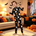 thumbnail image 5 of Halloween Pajamas, Halloween Matching Family Pajamas Pumpkin Ghost Spider Web Print Long Sleeve Two Piece Pj Set Comfort Sleepwear Nightwear Loungewear Spooky Holiday Party Season Photo Outfit, 5 of 7