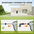 thumbnail image 4 of 1/2 inch x 50ft -SUNPOW Retractable Garden Hose Reel Wall Mounted Hose Reel with 3/4 inch Brass Fitting & 10 Function Sprayer Nozzle - Any Length Lock, Auto Rewind System, 180°Swivel Bracket - Grey, 4 of 6