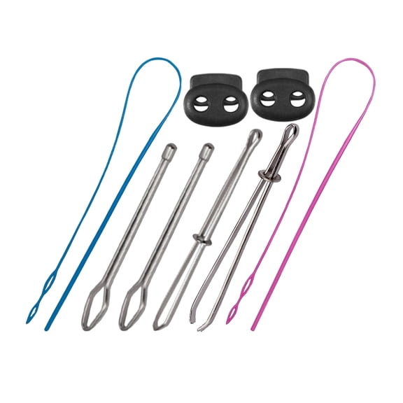 Supvox 1Set Drawstring Threader Tool for Home Use with Sturdy Stainless Steel and Plastic Assorted Colors