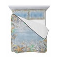 thumbnail image 7 of Quilts Full Size Bedding Set, Summer Beach Starfish Lightweight Quilted Comforter, Blue Coastal Ocean Conch Wood Grain Soft Reversible Bedspread Coverlet with Pillow Covers for All Season, 78" x 90", 7 of 7