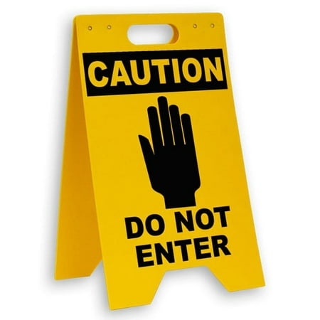 Caution Floor Sign Traffic Signs - Caution Do Not Enter Floor Sign 12 x 18 Aluminum Sign Street Weather Approved Sign 0.04 Thickness ()