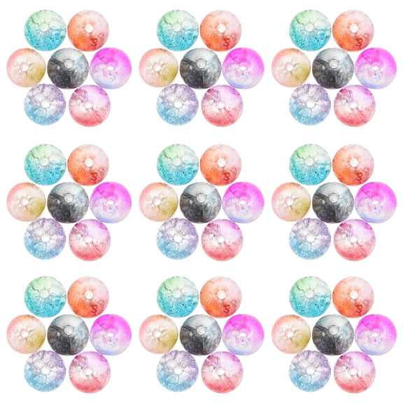 MEIBUTYUP 150 Pieces Assorted Smooth Beads for Bracelet Making Craft Supplies