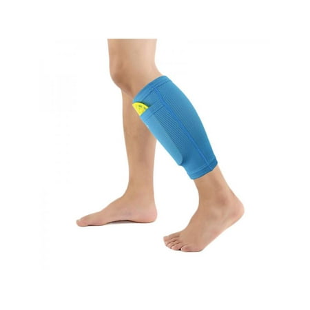 Pair Shin Guards Clothing - Topumt Soccer Shin Leg Guard Socks Football Calf Sleeves Pocket 1 Pair