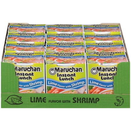 Maruchan Lime with Shrimp Instant Lunch Ramen Noodles  2.25 oz Cup (12 Pack)