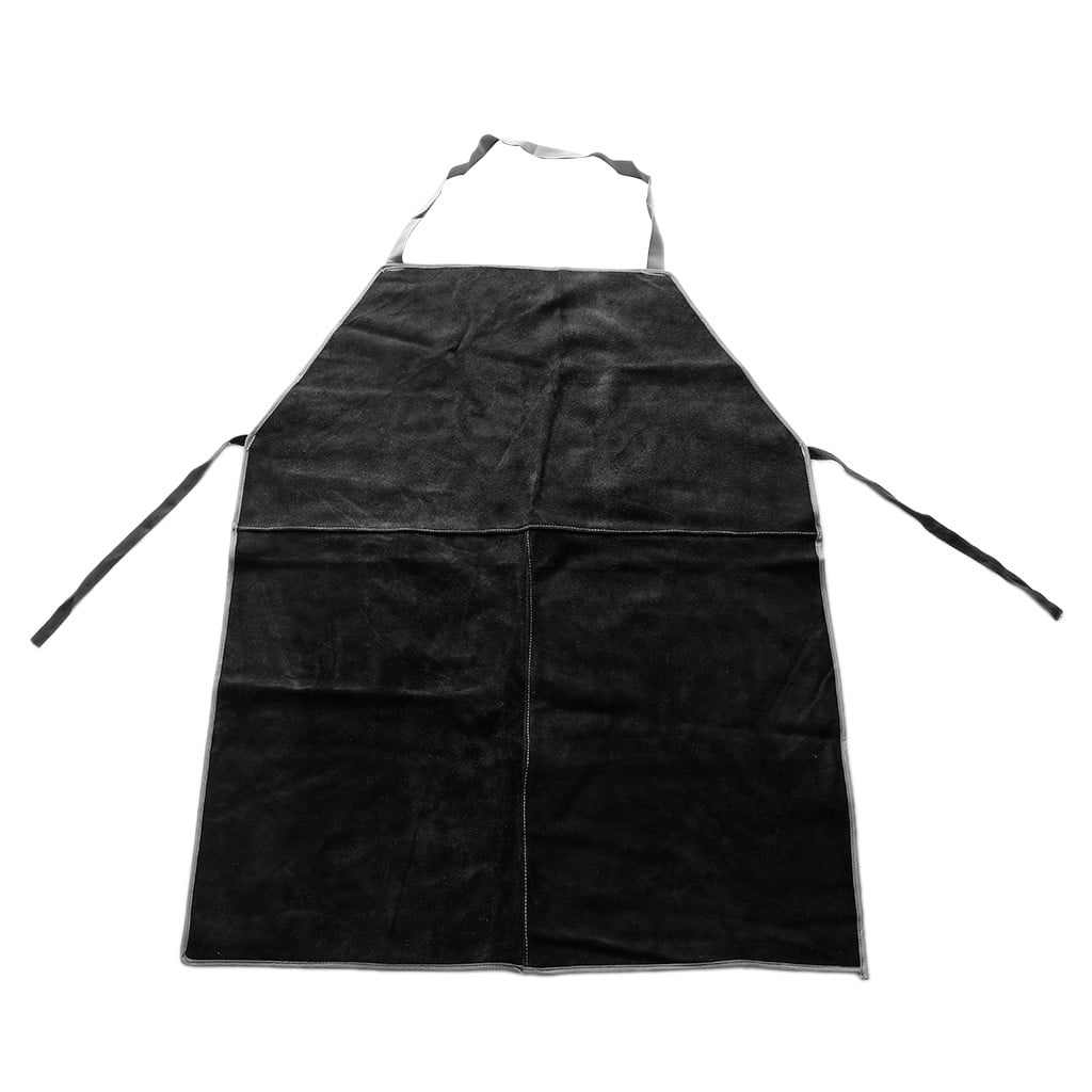 Heavy Duty Adjustable Straps Leather Welding Work Apron Bib with Pocket 