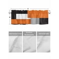 thumbnail image 4 of Valances for Windows Orange Black White Geometric Rod Pocket Cafe Window Treatments Valance Curtains for Kitchen Bathroom Laundry Basement Windows 60"x18", 4 of 9
