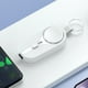 thumbnail image 3 of 1 Llavero 2-en- Power Bank Mini Cargador Impermeable 2000mAh (para iPhone) Blanco, 3 of 4
