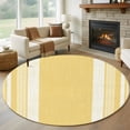 thumbnail image 2 of Vintage Pale Blue Striped Round Rug 7ft Washable Circle Rugs Non Slip Farmhouse Modern Stripes Boho Large Area Rug Indoor Floor Carpet for Bedroom Kitchen Living Room Home Office Dining Room Nursery, 2 of 9