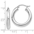 thumbnail image 2 of 14K White Gold Earring Hoop Women'S 26 mm 24 Polished Lightweight Earrings, 2 of 2