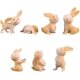 thumbnail image 1 of Paquete de 7 Mini figuras de conejitos de Pascua CHAO Decoración de Pascua paisaje pequeño, 1 of 5