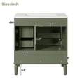 thumbnail image 3 of Harper & Bright Designs 30" Bathroom Vanity Sink Combo with Soft Closing Door and 3 Drawers, Bathroom Storage Cabinet with Solid Wood Frame, Olive Green, 3 of 17