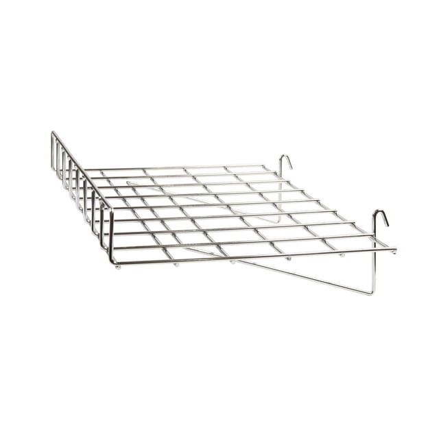 24"L x 15"D Straight Shelf w/ Front Lip - Chrome Finish,Pack Size - 4