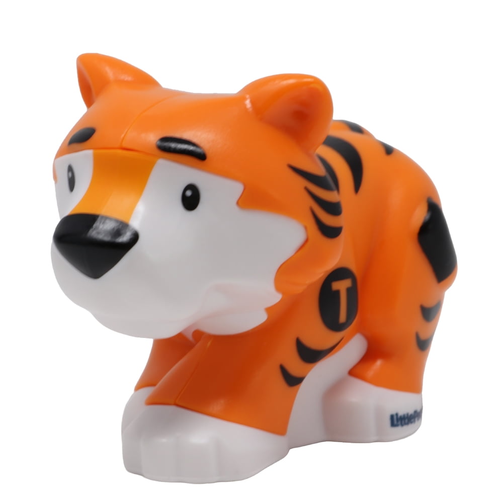 Replacement Part for Collectible Fisher-Price Little People Alphabet Fun Zoo Safari Farm Playset JGR92 - Replacement Letter T Orange and Black Tiger Figure