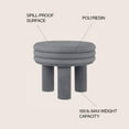 thumbnail image 5 of Rashida 17.75" Contemporary Minimalist Curvy High Accent Table , Gray Frosted, 5 of 9