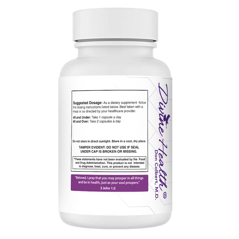 Dr. Colbert, MD Q10 Vital | CoQ10 | by Divine Health | 100mg Coenzyme-Q10 | Riboflavin | Thiamine | 60 Capsules