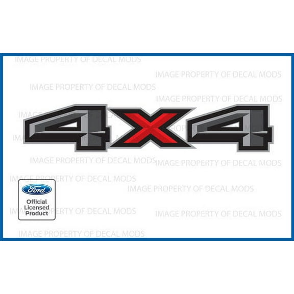 Decal Mods Dually 4x4 decals stickers for Ford F350 F450 Dually - DF (2017-2020) bed side DUALLY ONLY (set of 2) | FH1A8