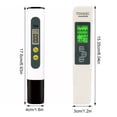 thumbnail image 3 of Destyer ABS Efficient Water Analyzer TDS Meter Digital Water Tester For Aquariums Wide Measurement Range White TDS-1, 3 of 6