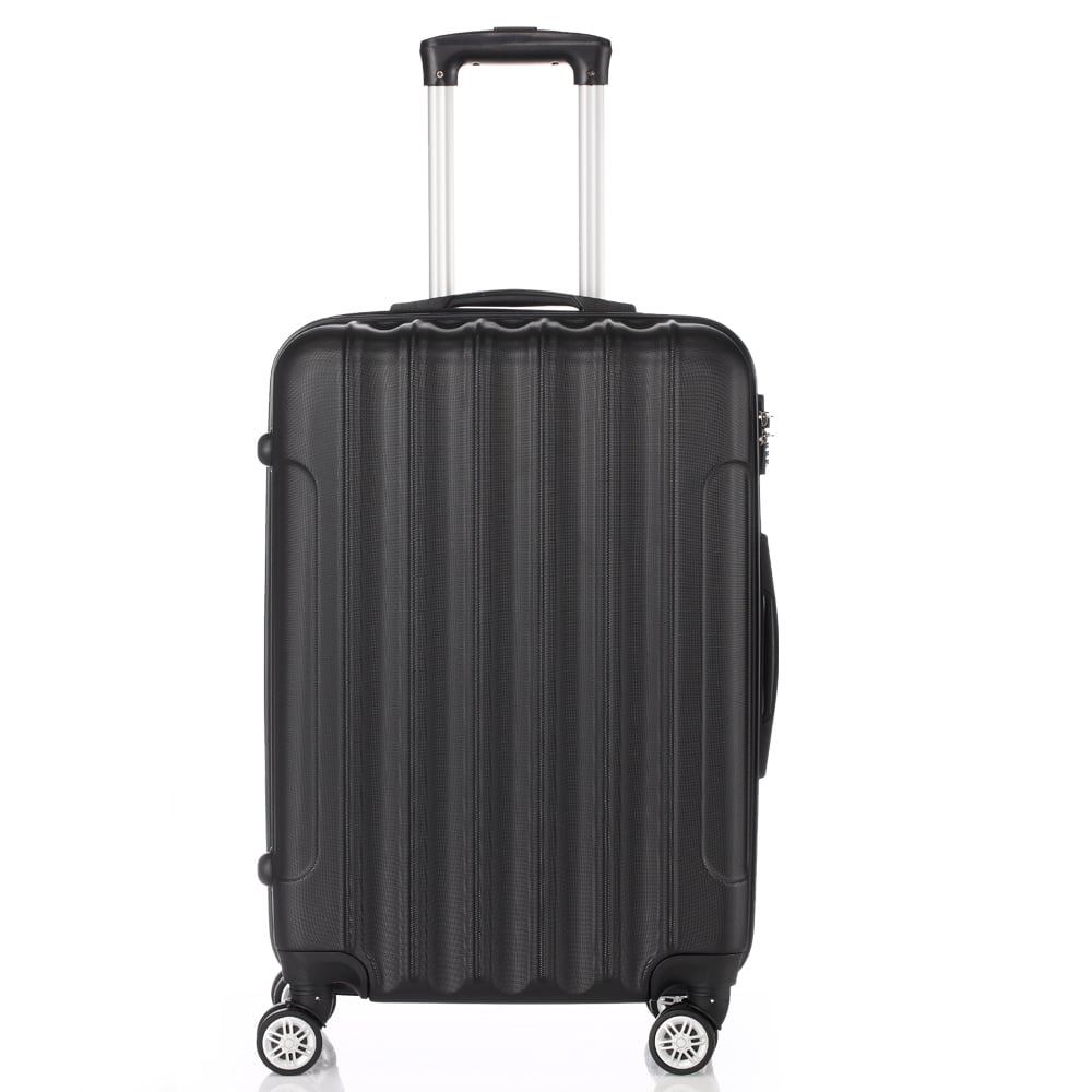 Kepooman Hardside Luggage with Spinner Wheels, Black, 3-Piece Set Kepooman Hardside Luggage with Spinner Wheels, Black, 3-Piece Set