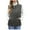 Gray, variant on Women's Zip Up Padded Vest Lightweight Sleeveless Down Jacket Round Collar Quilted Gilet Winter Warm Outerwear with Pockets Blue